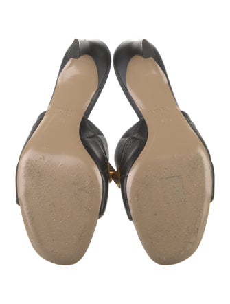 Valentino Rockstud Accents Leather Slides