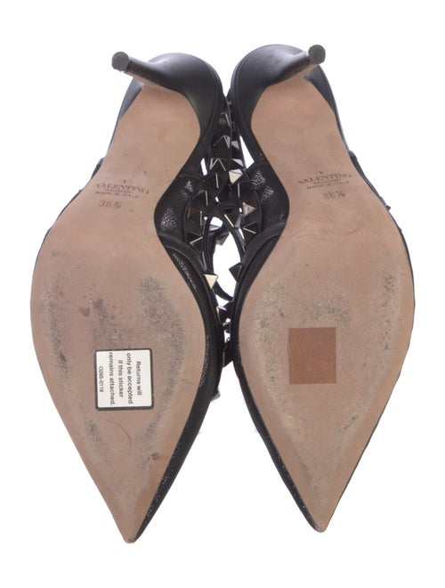 Valentino Rockstud Accents Mesh T-Strap Pumps