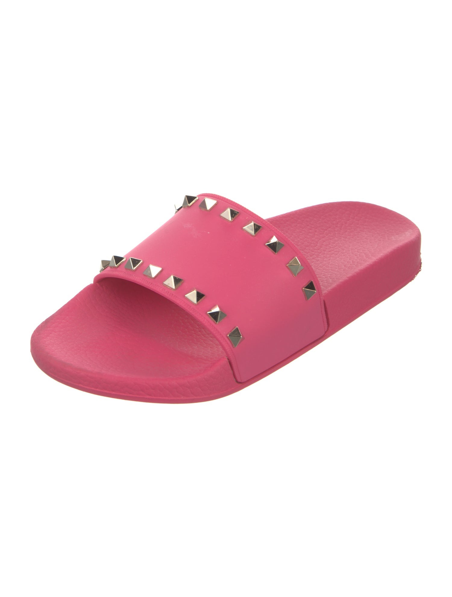 Valentino Rockstud Accents Rubber Slides
