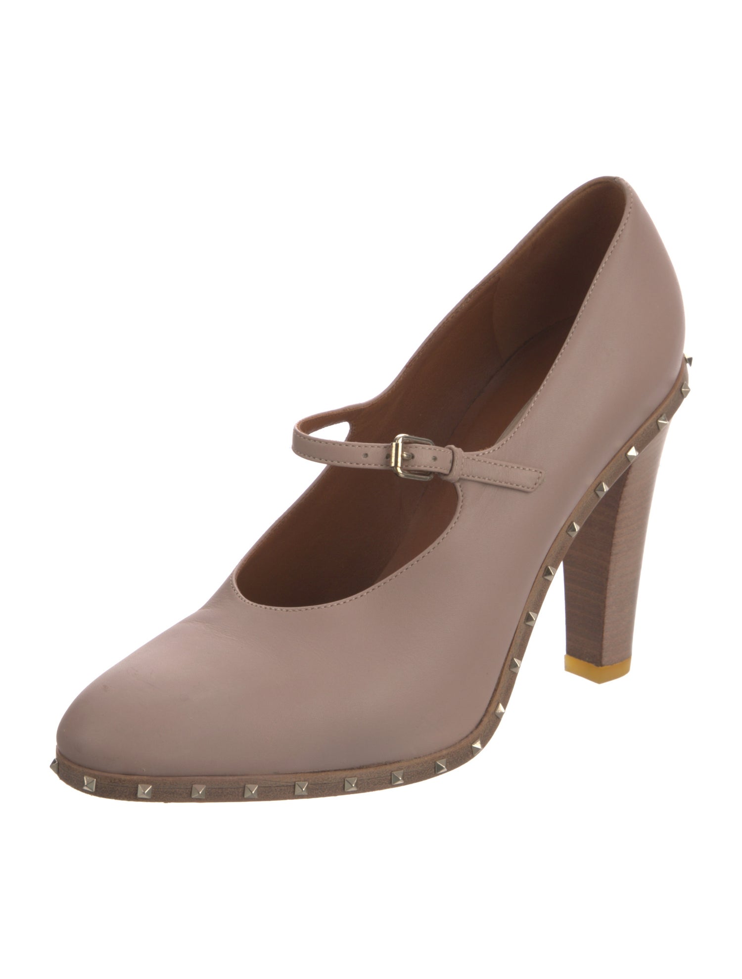 Valentino Rockstud Accents Leather Pumps