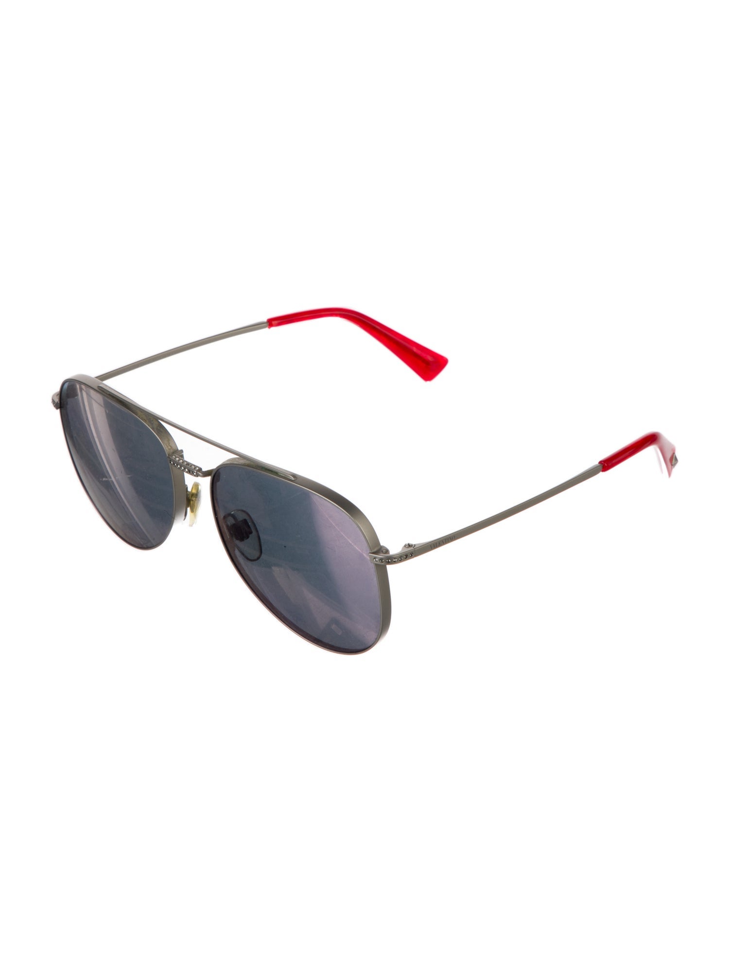 Valentino Rockstud Accents Aviator Sunglasses
