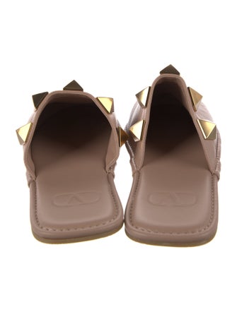Valentino Rockstud Accents Leather Mules
