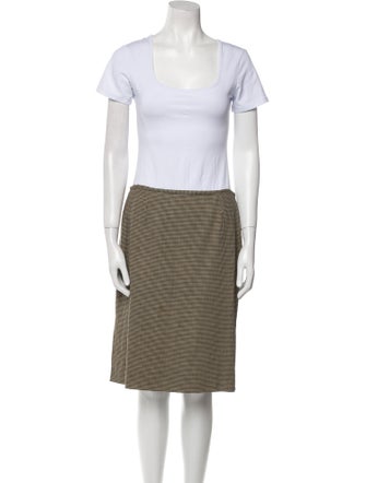 Valentino Plaid Print Skirt Suit