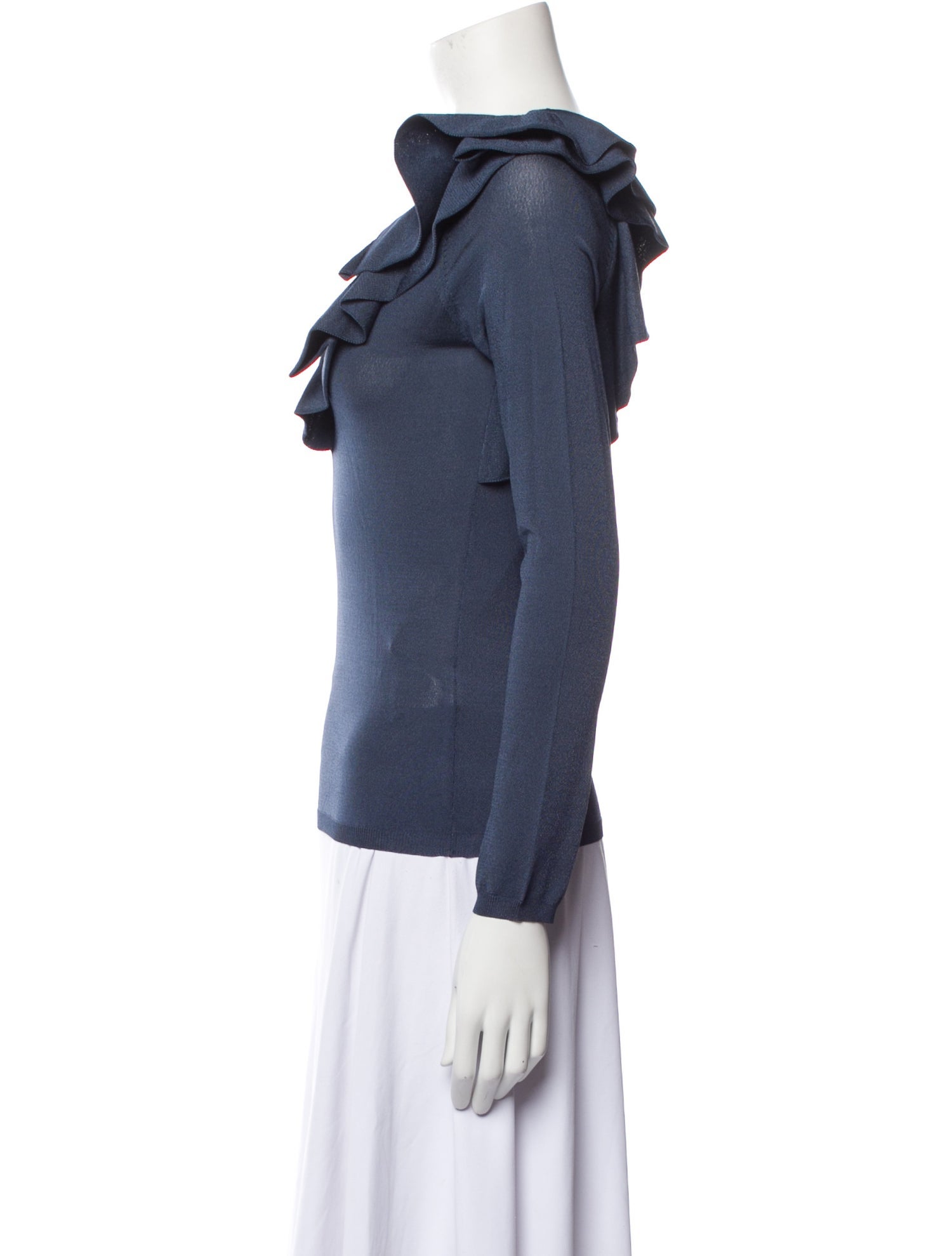 Valentino V-Neck Long Sleeve Top