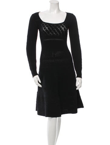 Valentino Square Neck Knit Dress w/ Tags