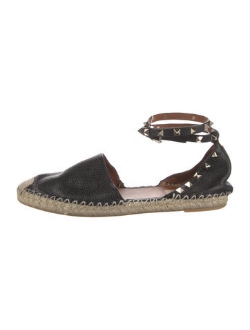Valentino Flats Rockstud Accents Leather D'Orsay IT 39 | 9