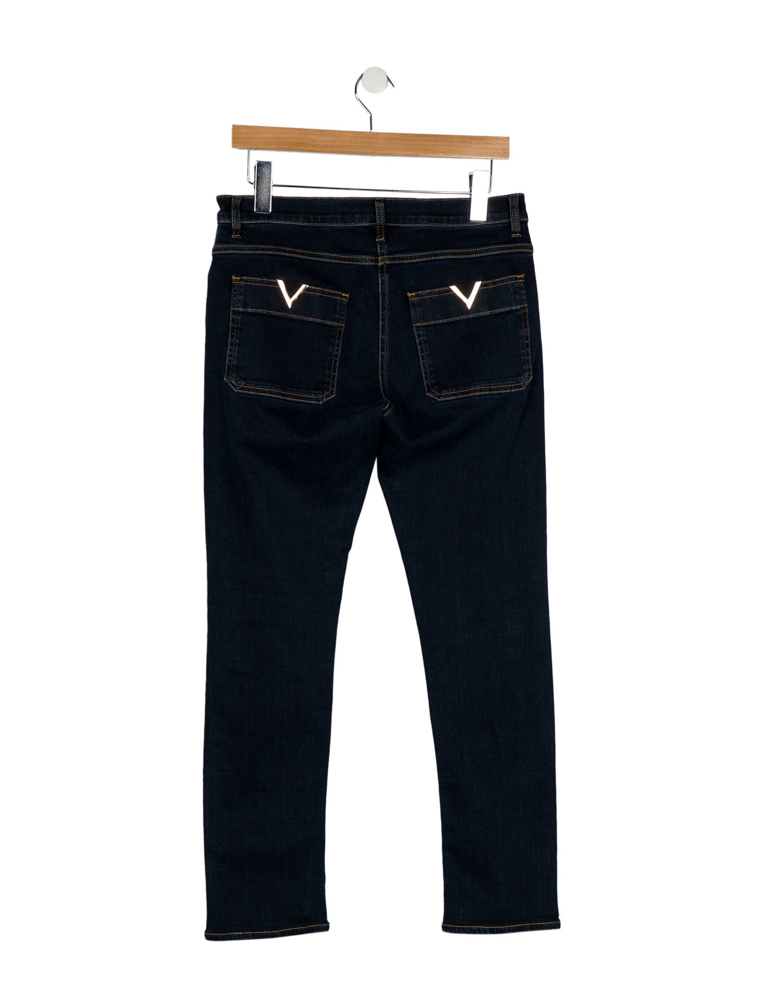 Valentino Mid-Rise Straight Leg Jeans