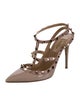 Valentino Rockstud Accents Patent Leather T-Strap Pumps