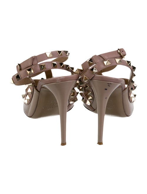 Valentino Rockstud Accents Patent Leather T-Strap Pumps