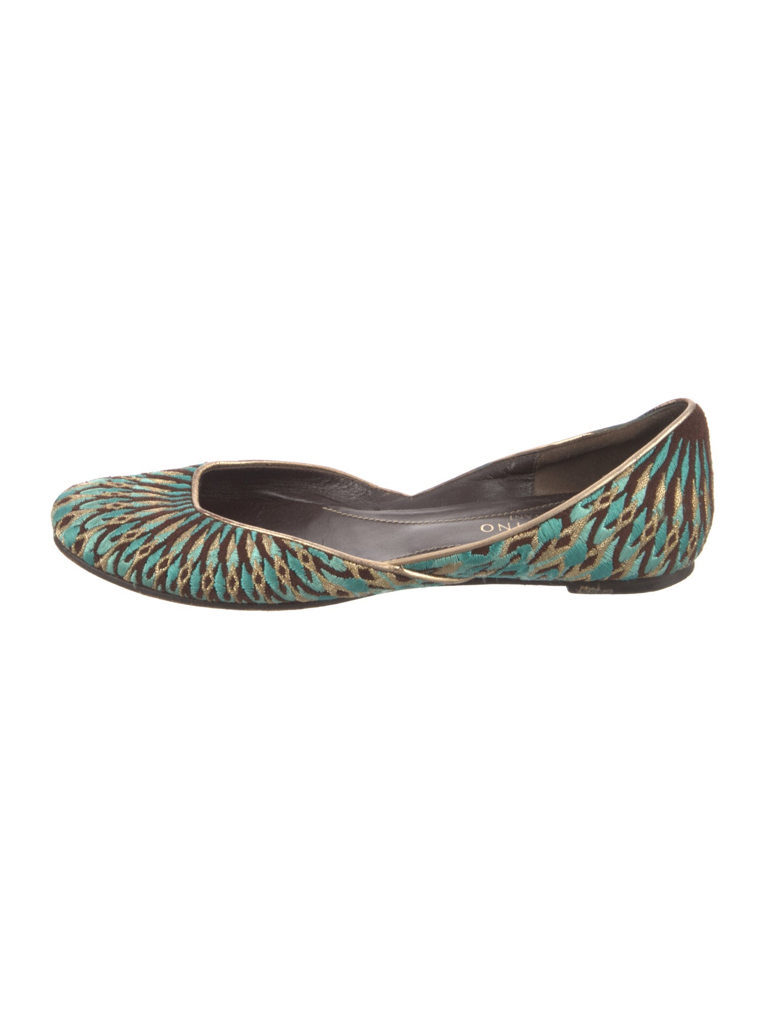 Valentino Canvas Printed D'Orsay Flats