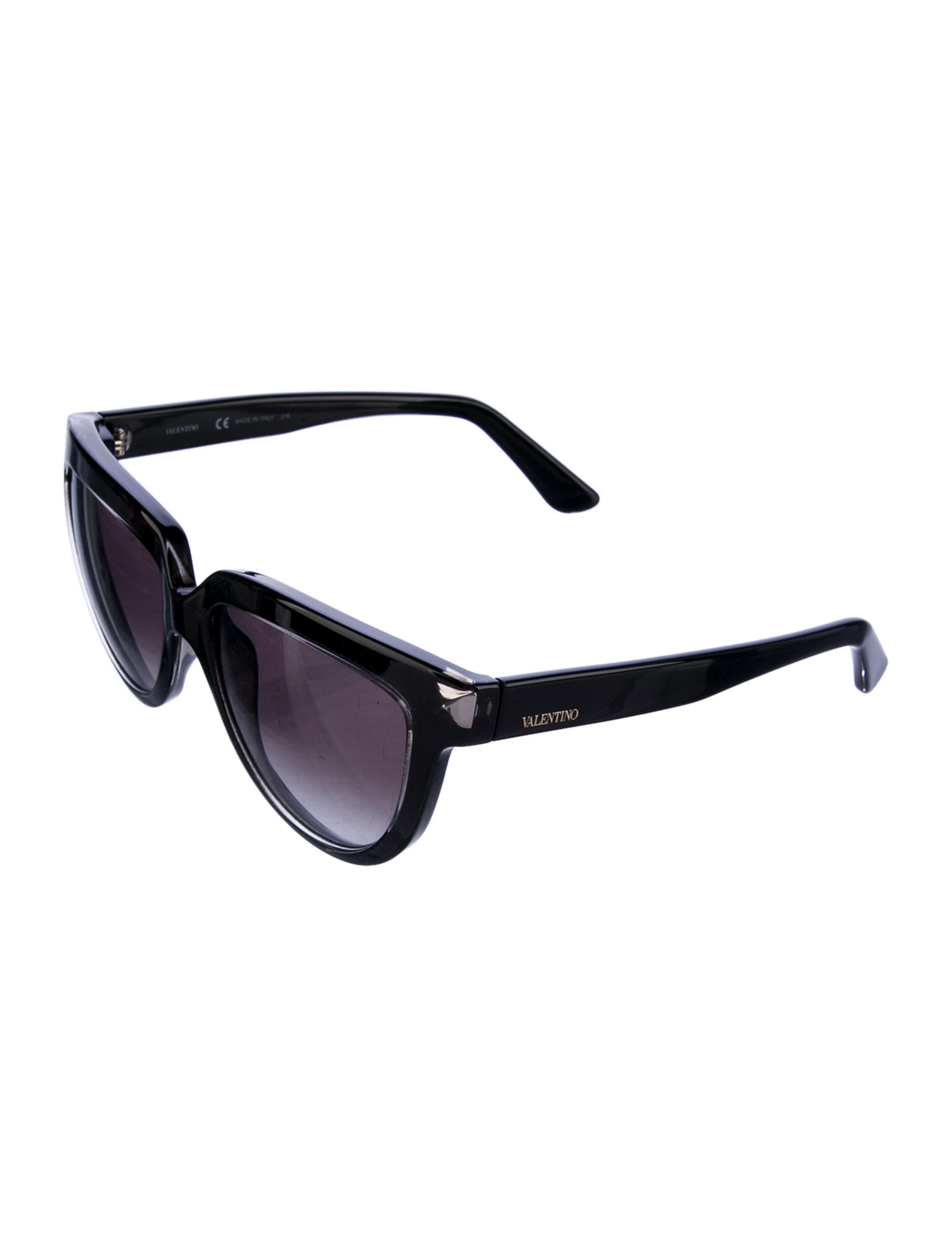 Valentino Rockstud Accents Wayfarer Sunglasses