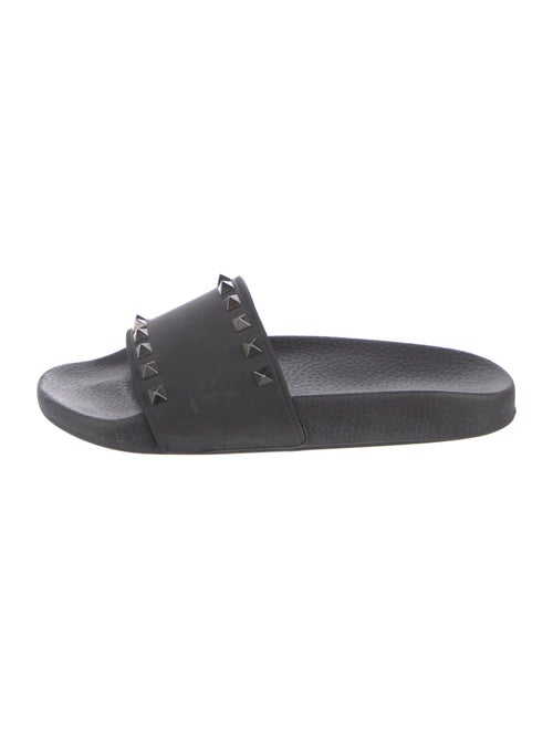 Valentino Rockstud Accents Rubber Slides