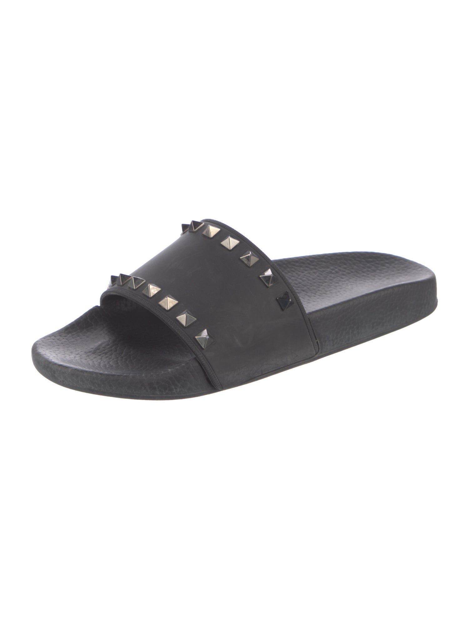 Valentino Rockstud Accents Rubber Slides