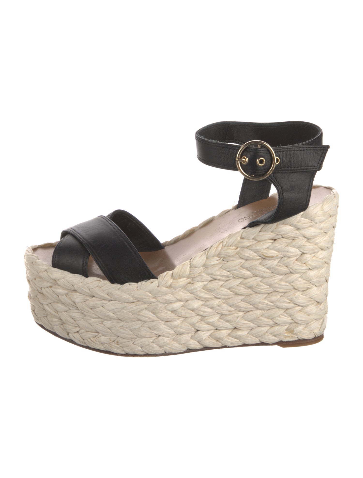 Valentino Leather Espadrilles - Neutrals Sandals, Shoes
