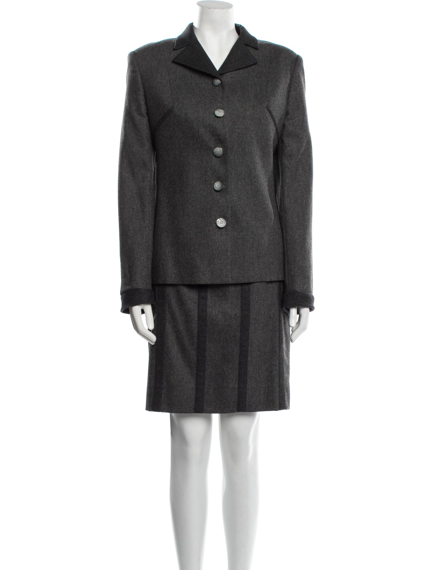 Valentino Virgin Wool Skirt Set