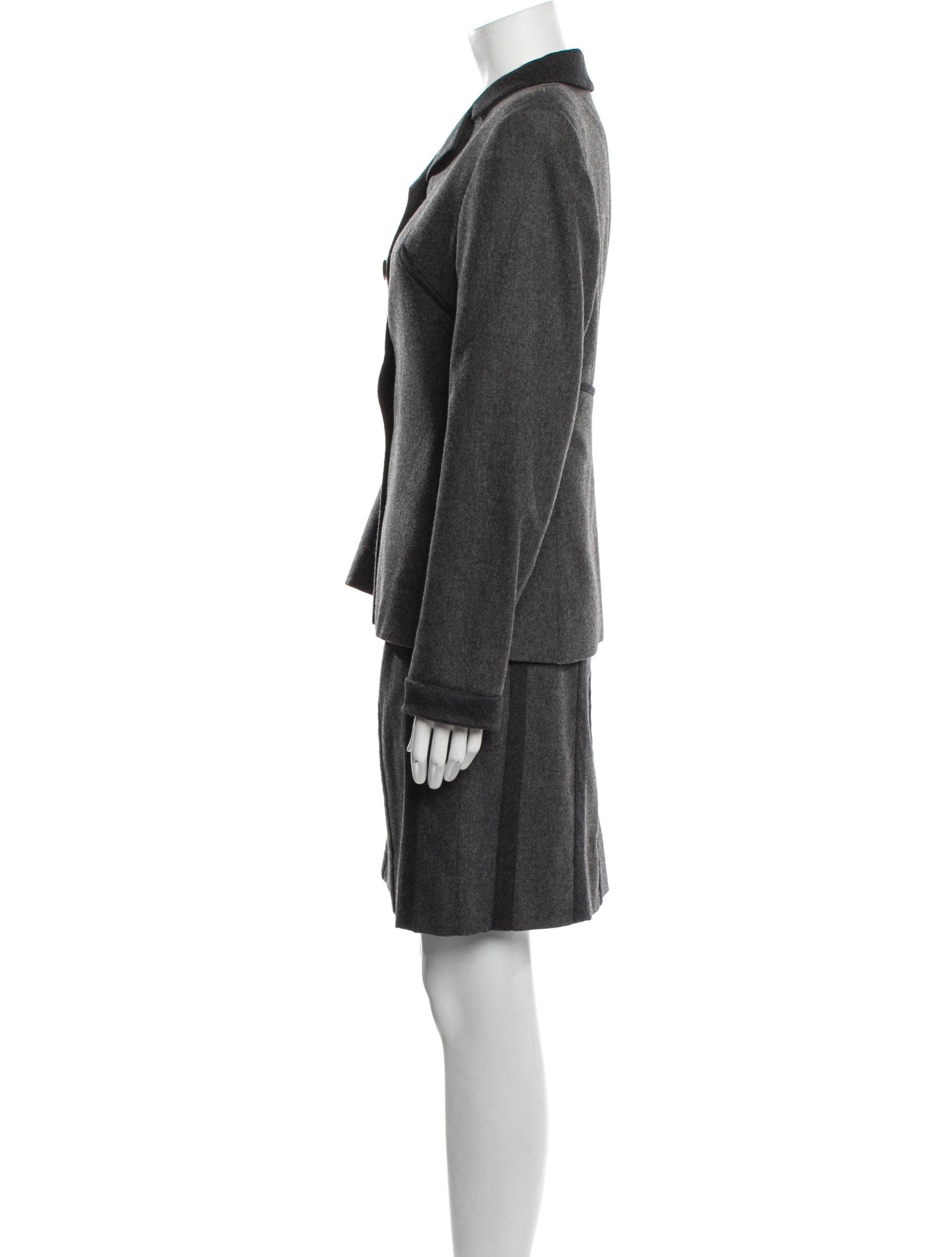 Valentino Virgin Wool Skirt Set