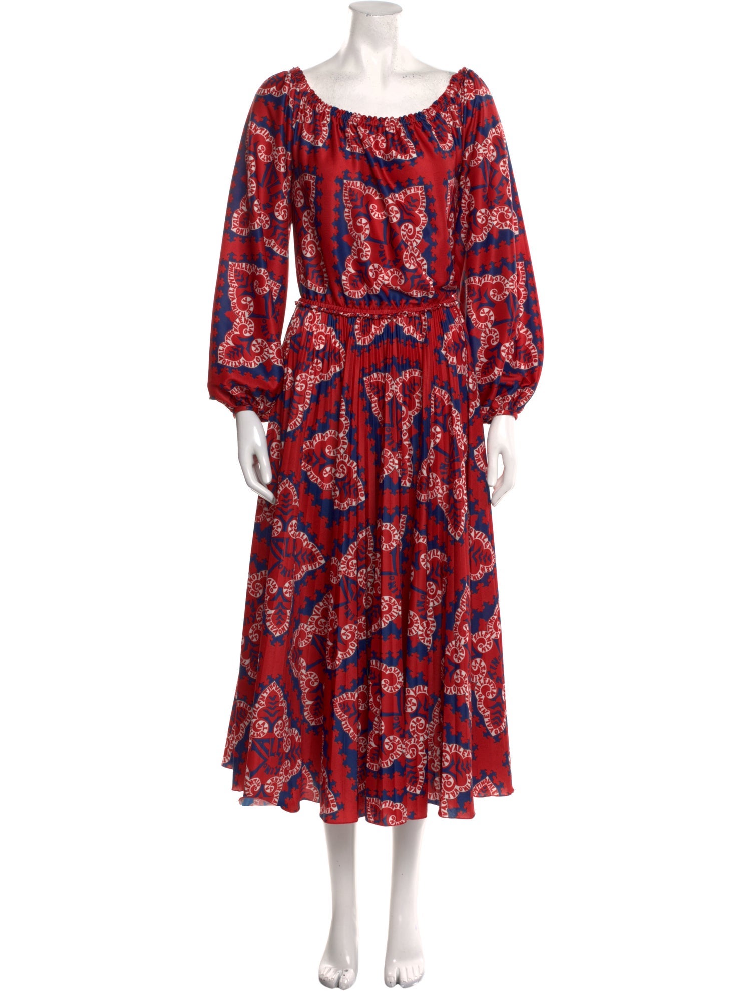 Valentino Floral Print Long Dress