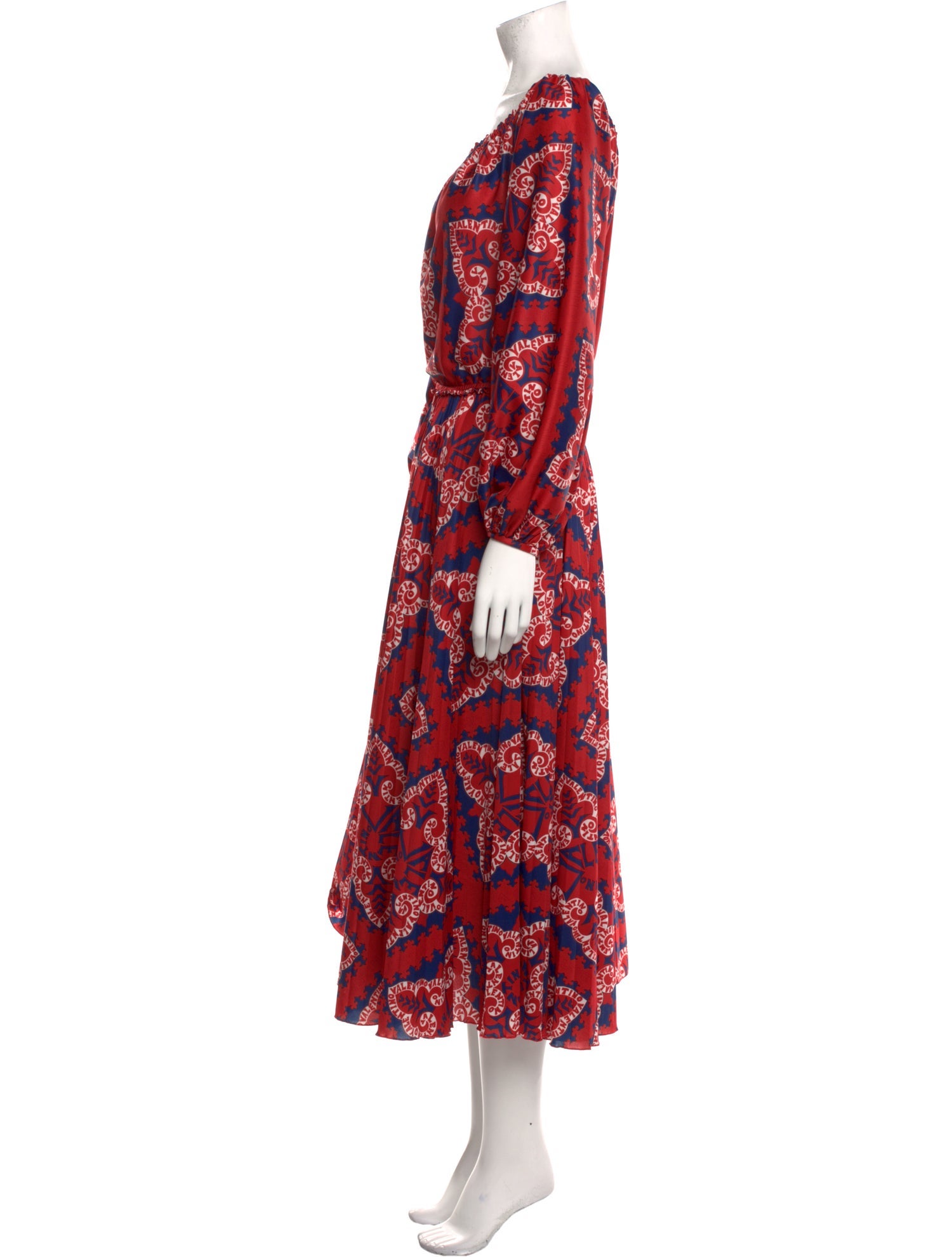 Valentino Floral Print Long Dress