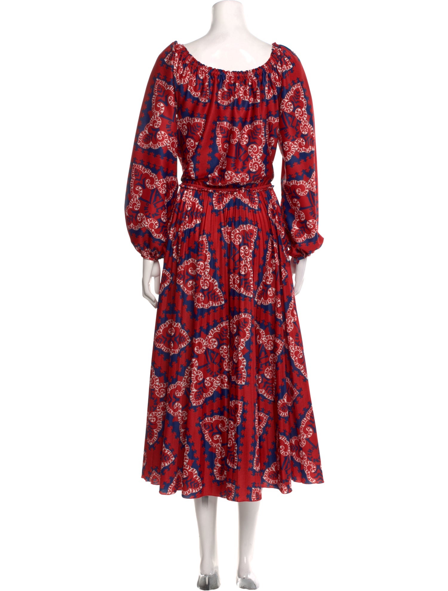 Valentino Floral Print Long Dress