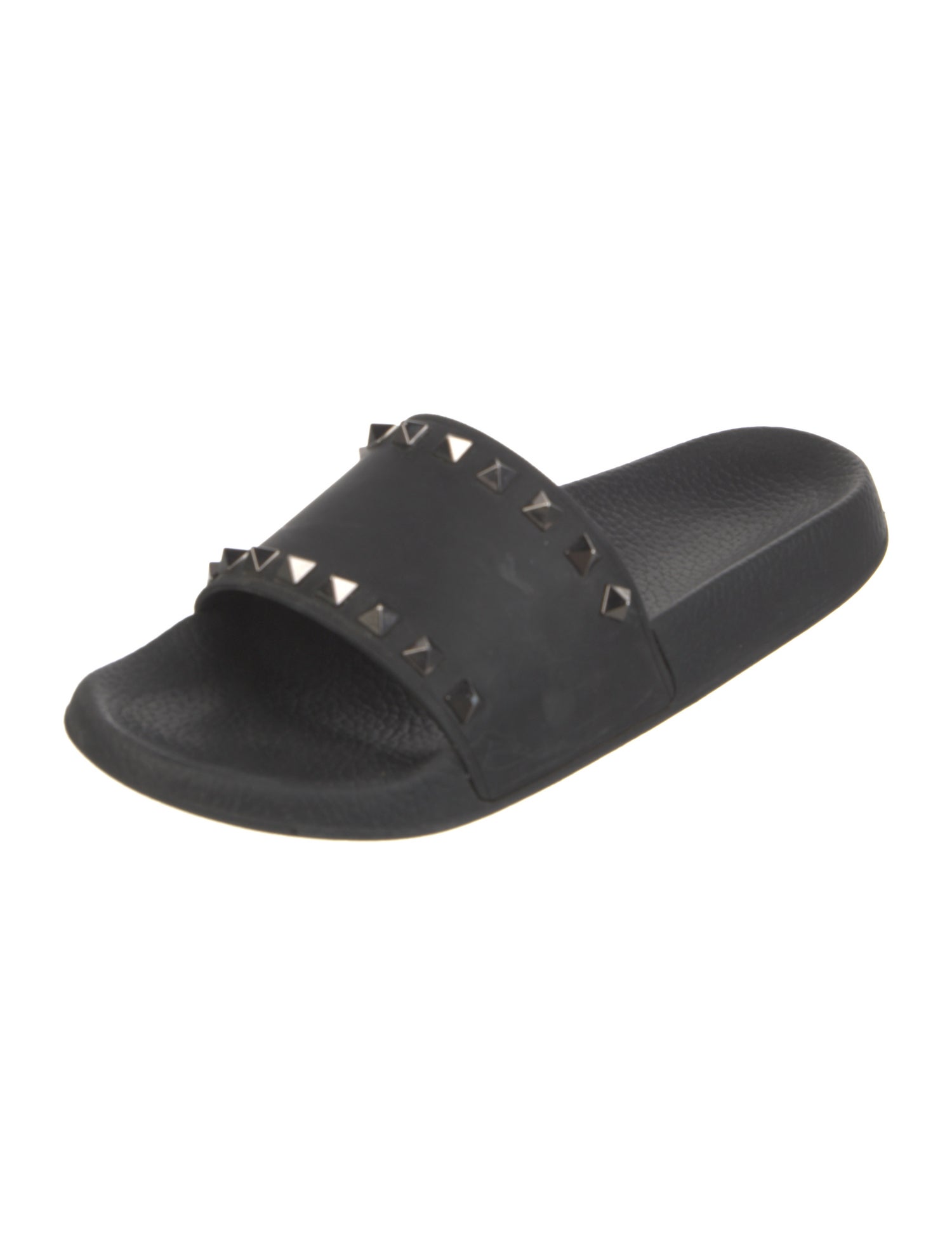 Valentino Rockstud Accents Rubber Slides