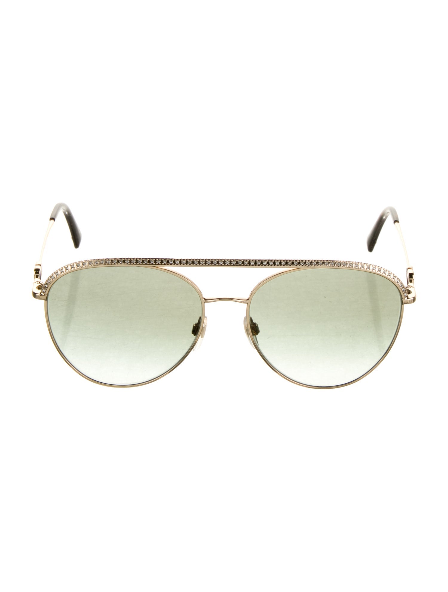 Valentino Rockstud Accents Aviator Sunglasses