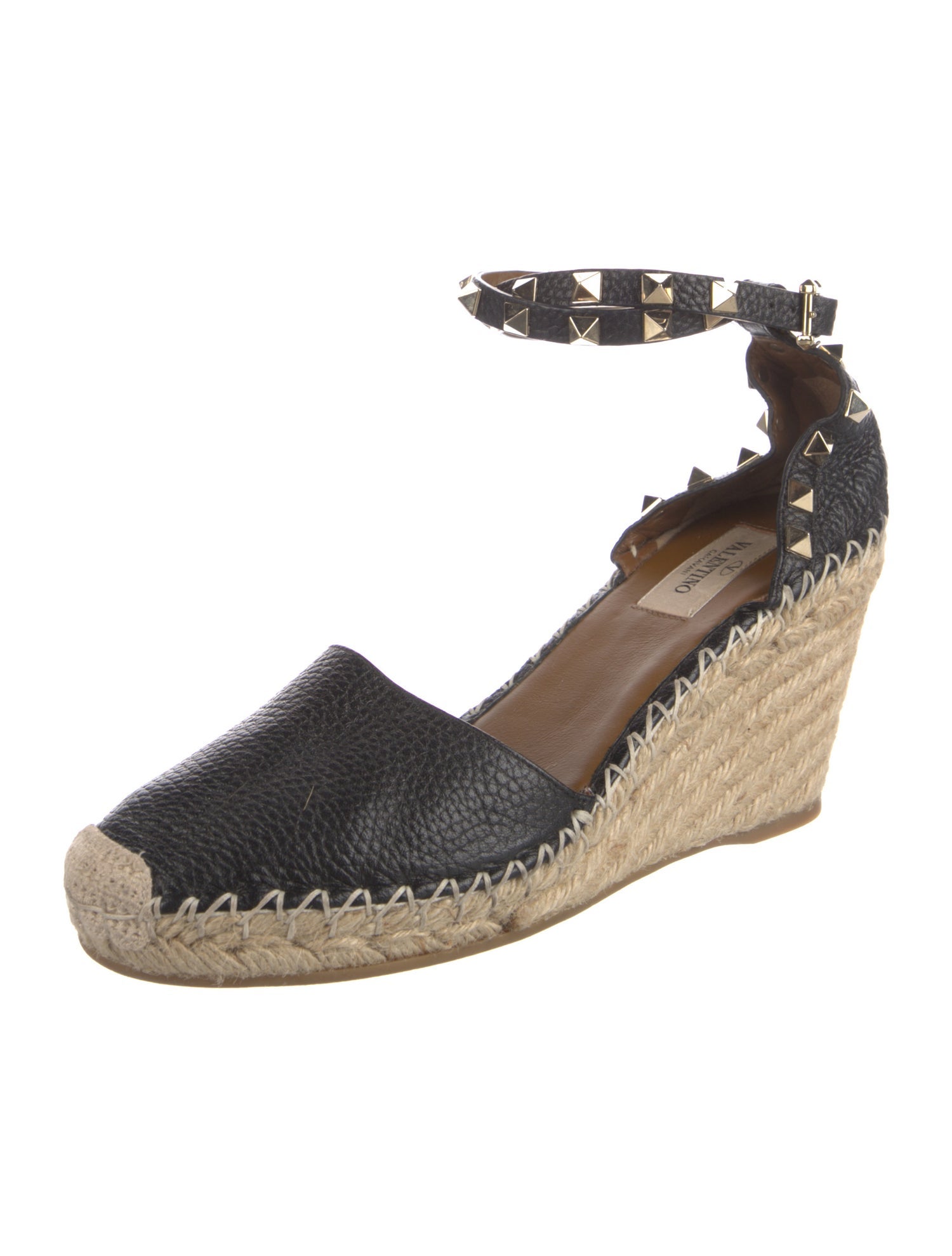 Valentino Rockstud Accents Leather D'Orsay Pumps