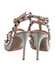 Valentino Rockstud Accents Patent Leather Gladiator Sandals