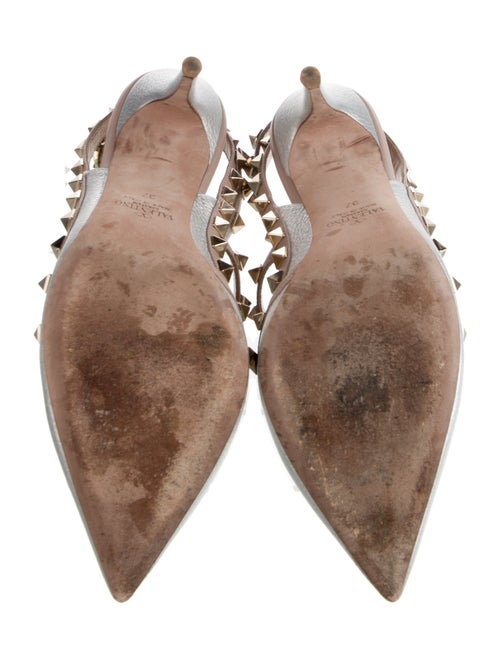 Valentino Rockstud Accents Patent Leather Gladiator Sandals