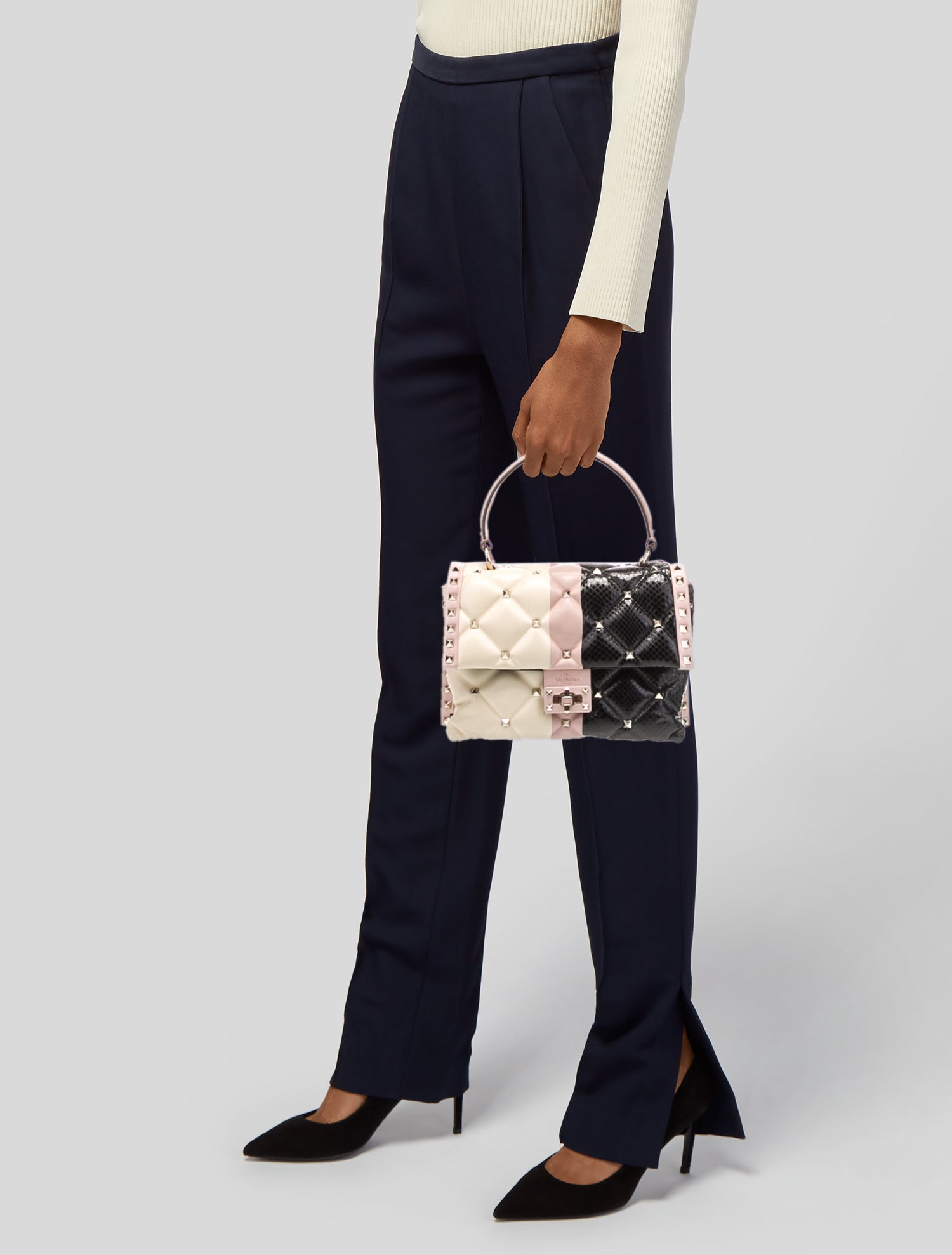 Valentino Leather Top Handle Bag