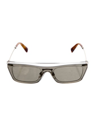 Valentino Rockstud Accents Shield Sunglasses