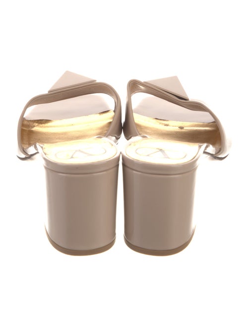 Valentino Rockstud Accents Patent Leather Slides