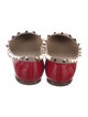 Valentino Rockstud Accents Patent Leather Ballet Flats