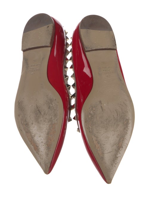 Valentino Rockstud Accents Patent Leather Ballet Flats