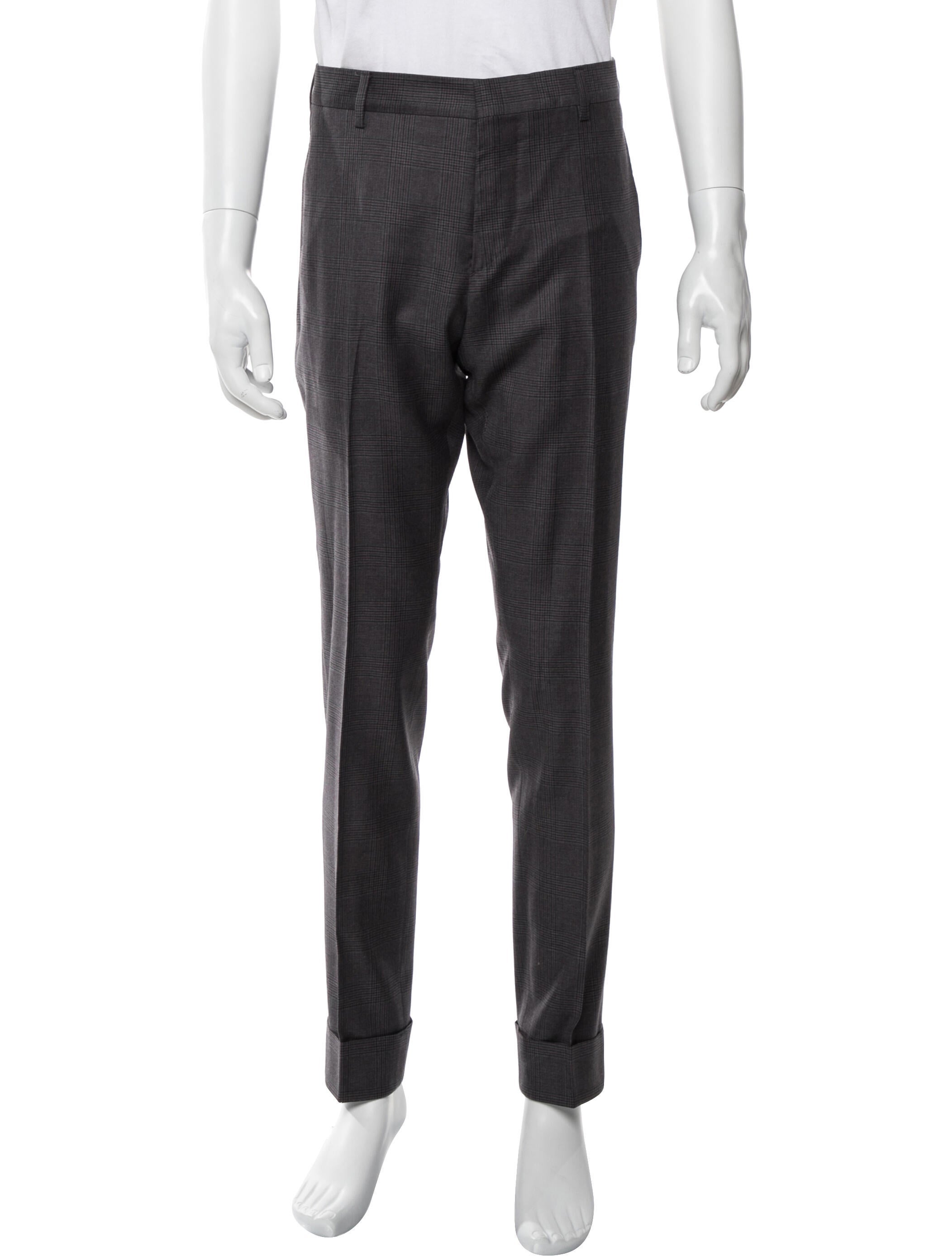 Valentino Plaid Print Dress Pants