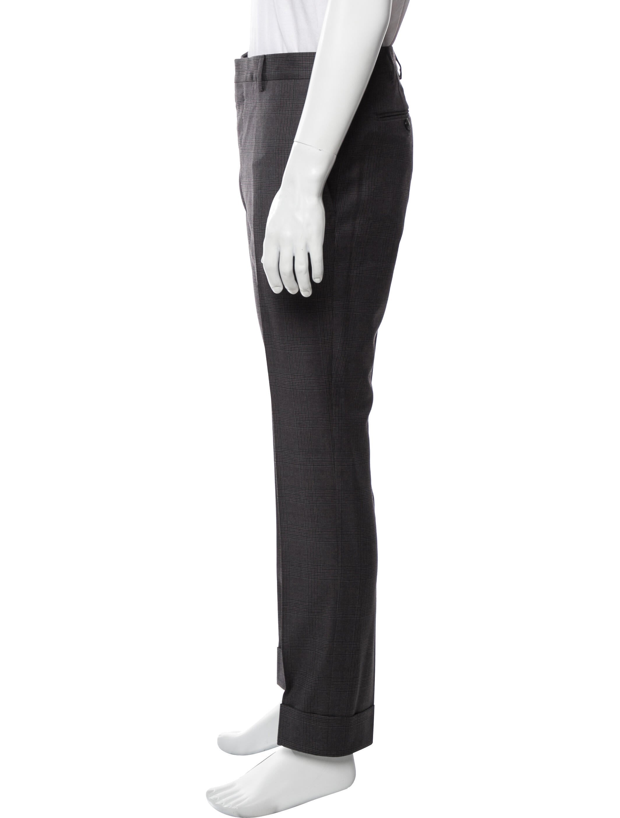 Valentino Plaid Print Dress Pants