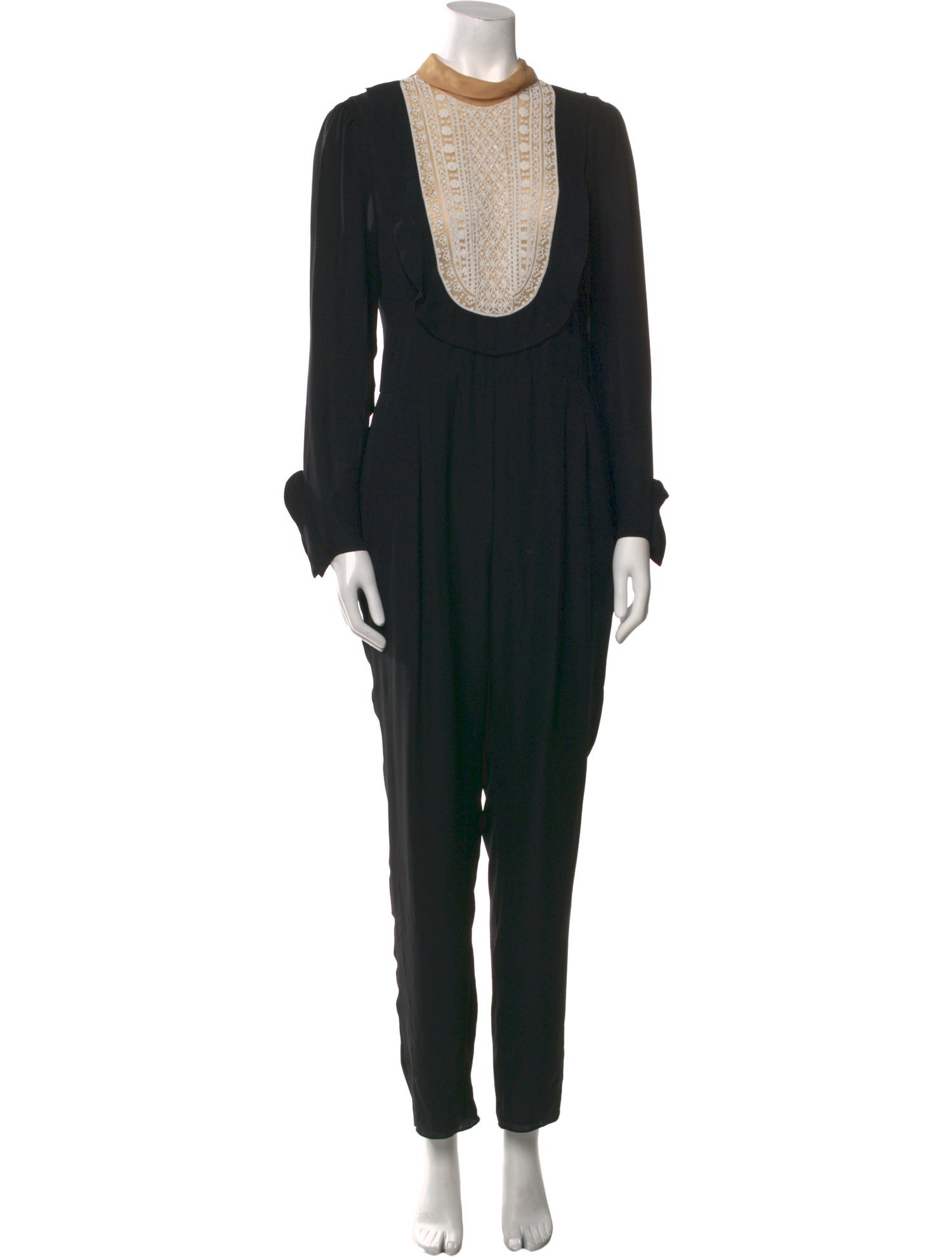 Valentino Silk Mock Neck Jumpsuit