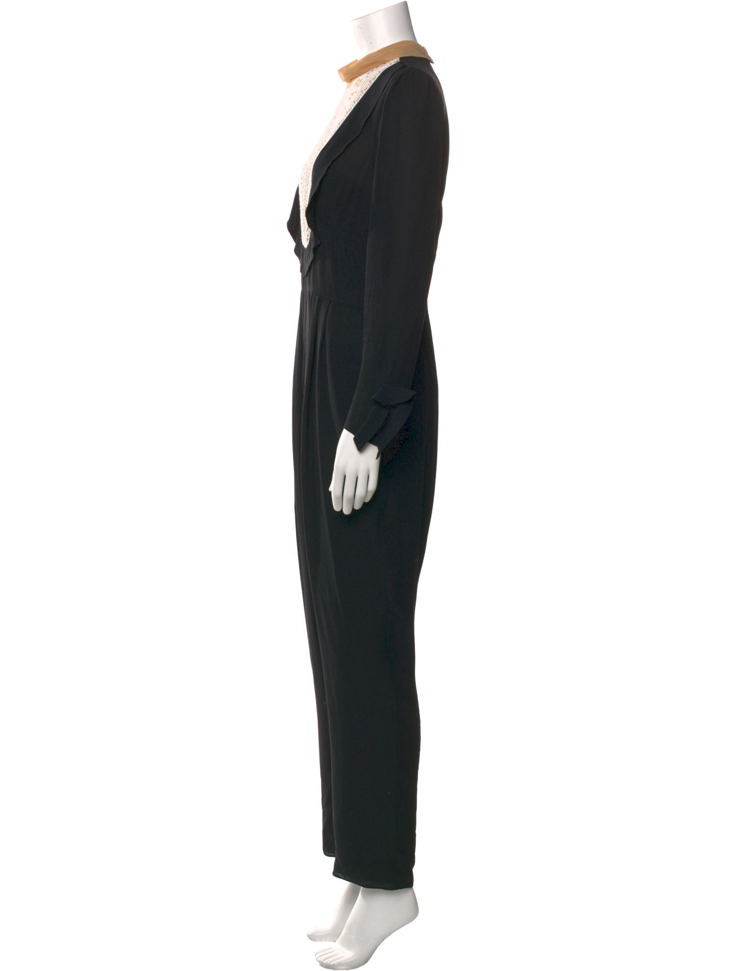 Valentino Silk Mock Neck Jumpsuit