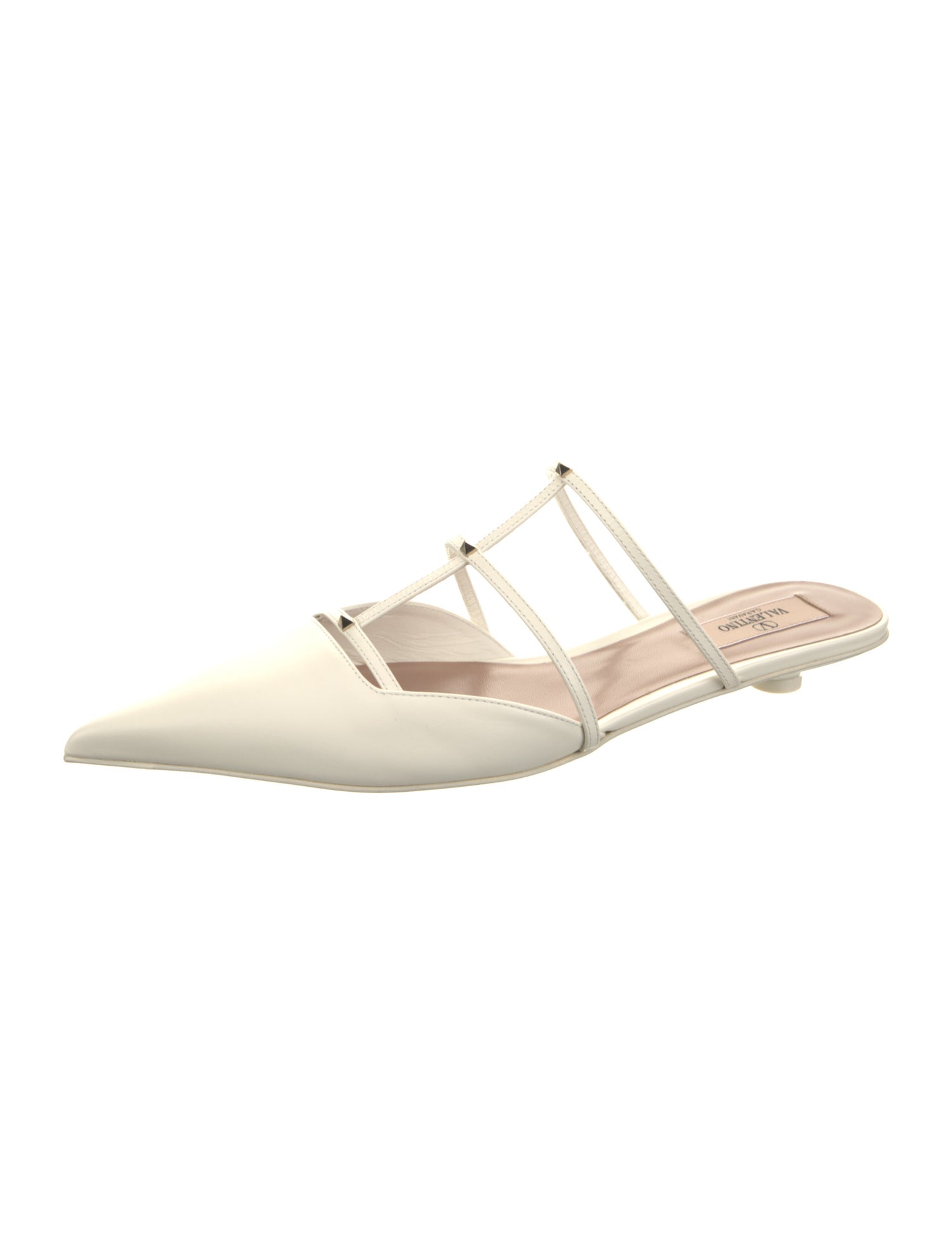 Valentino Rockstud Accents Leather Mules