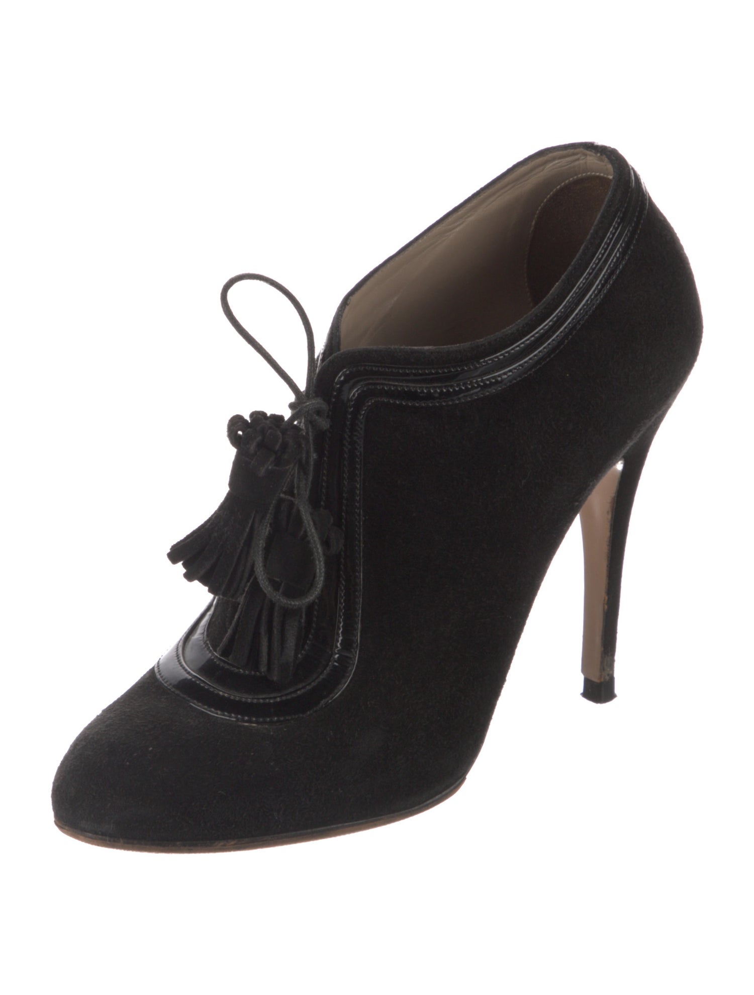 Valentino Suede Tassel Accents Pumps