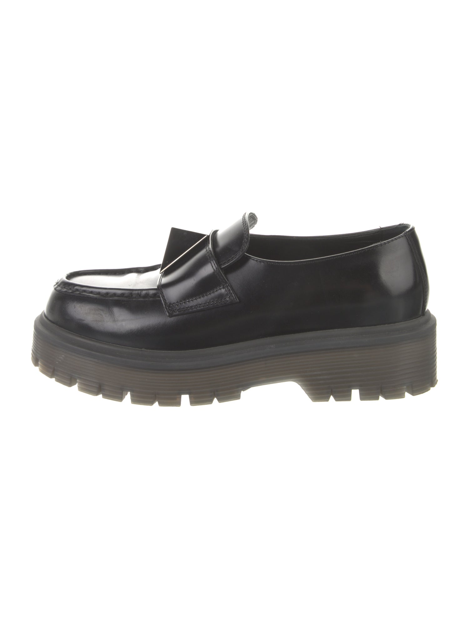 Valentino Rockstud Accents Leather Loafers