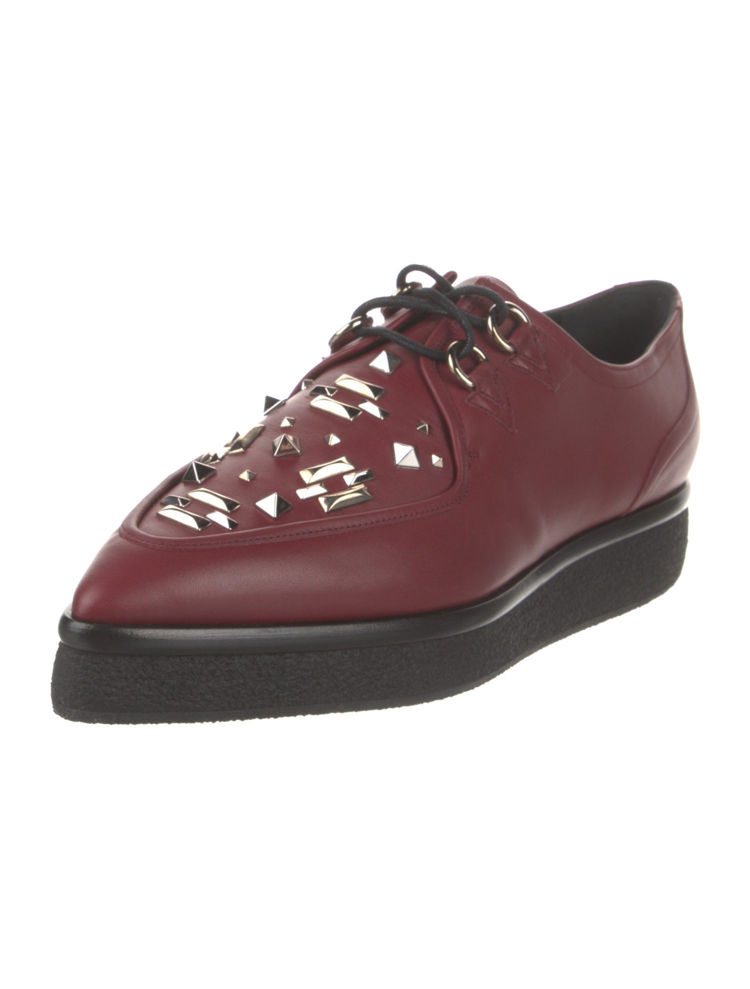 Valentino Rockstud Accents Leather Oxfords w/ Tags