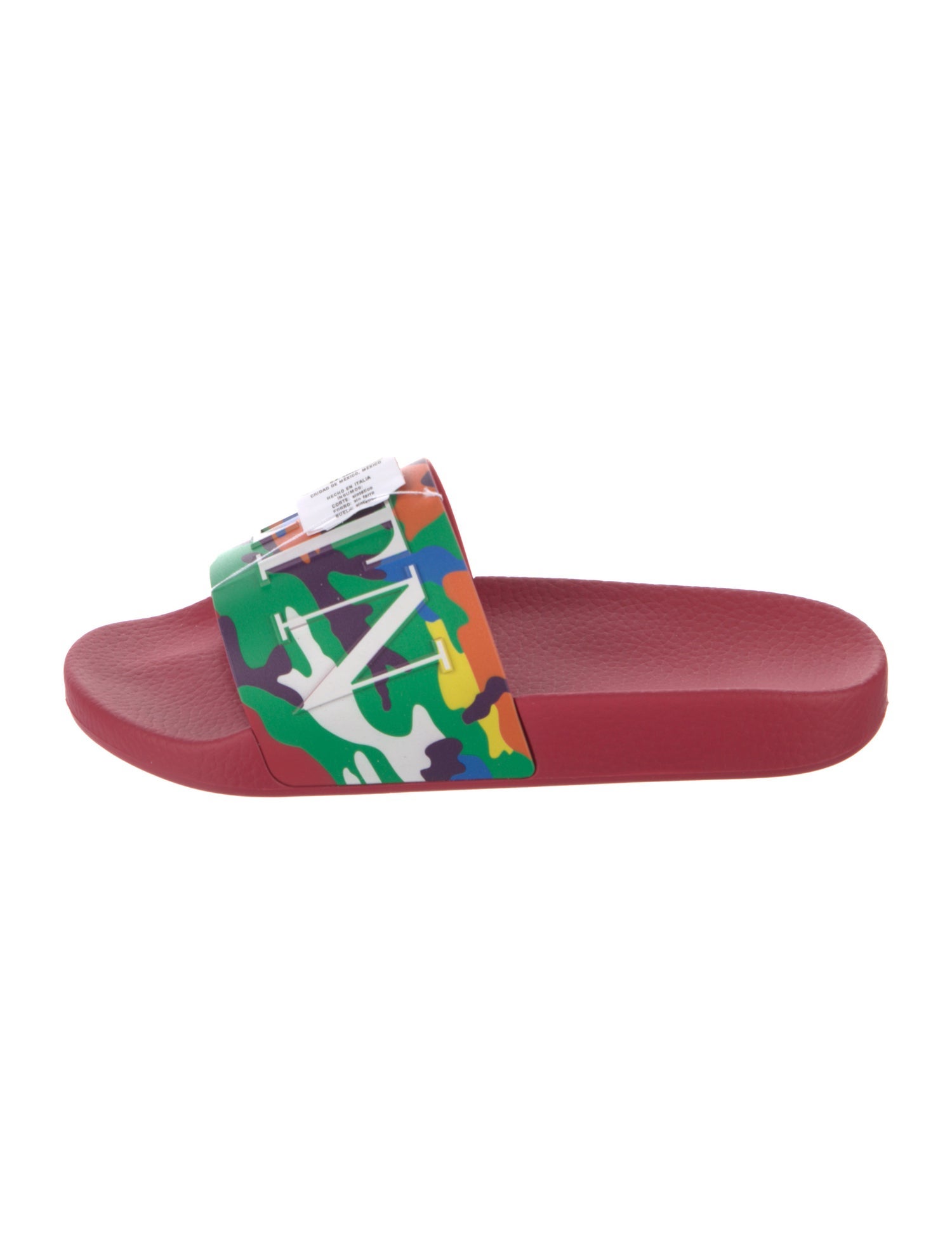 Valentino Rubber Printed Slides