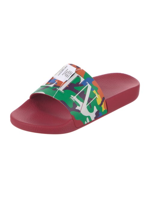 Valentino Rubber Printed Slides