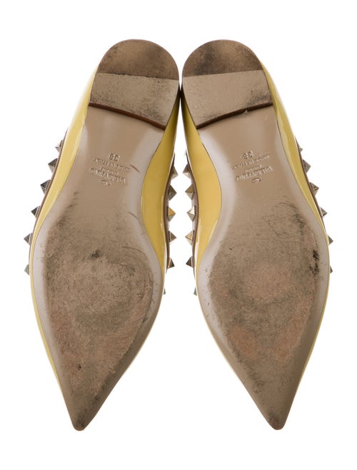 Valentino Rockstud Accents Patent Leather Flats