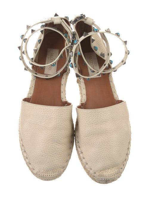 Valentino Rockstud Accents Leather D'Orsay Flats