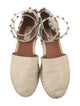 Valentino Rockstud Accents Leather D'Orsay Flats