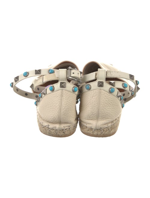 Valentino Rockstud Accents Leather D'Orsay Flats