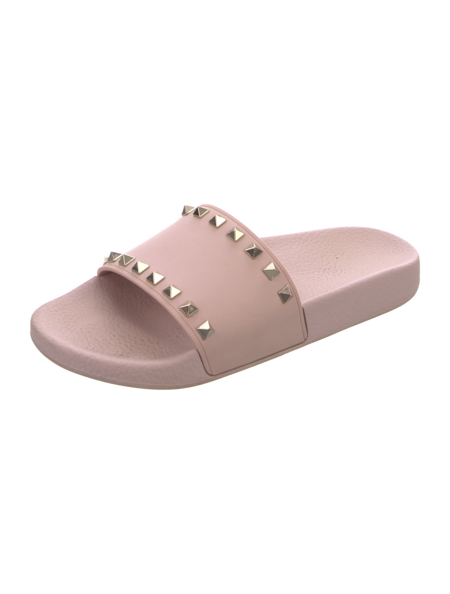 Valentino Rockstud Accents Rubber Slides