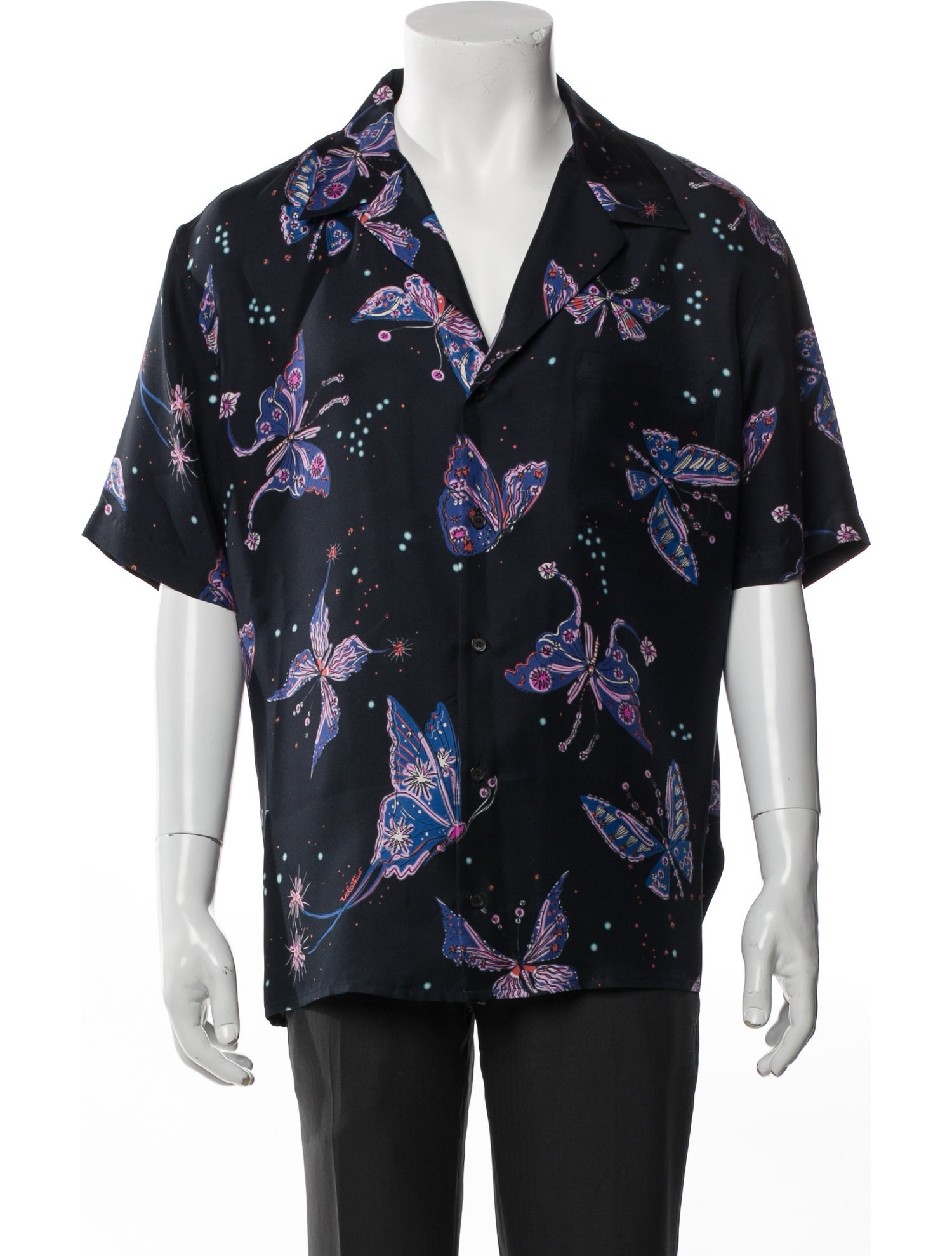Valentino Floral Print Short Sleeve Shirt