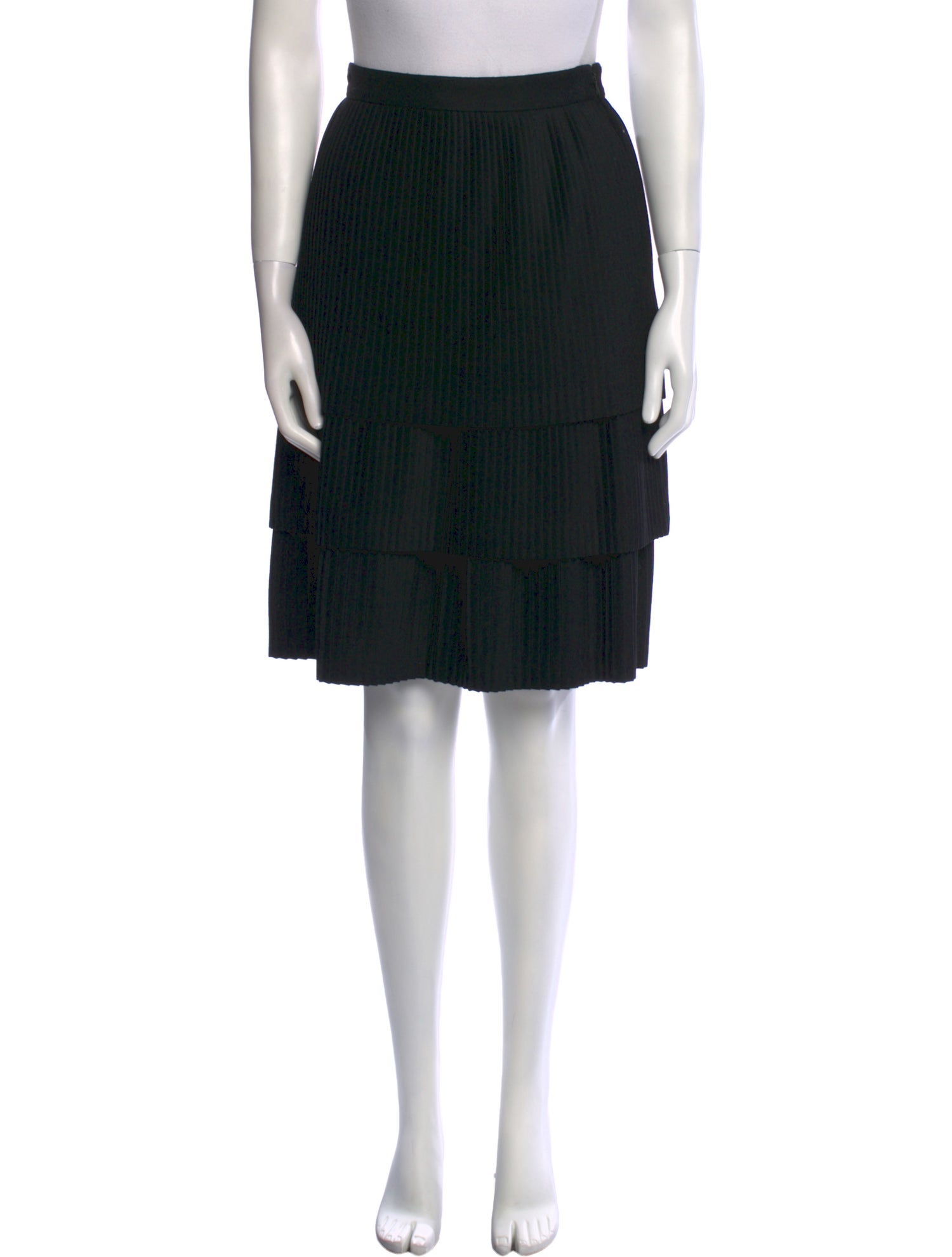 Valentino Pleated Accents Knee-Length Skirt